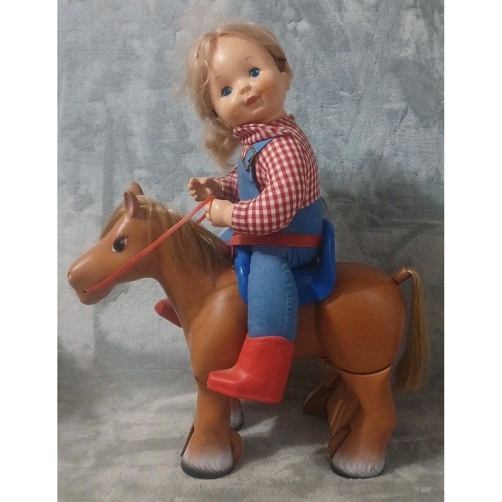 Vtg Ideal Toy Kitt Doll & Kaboodle Girl Doll Horse‎ Play Pony 1984 Boots Reign